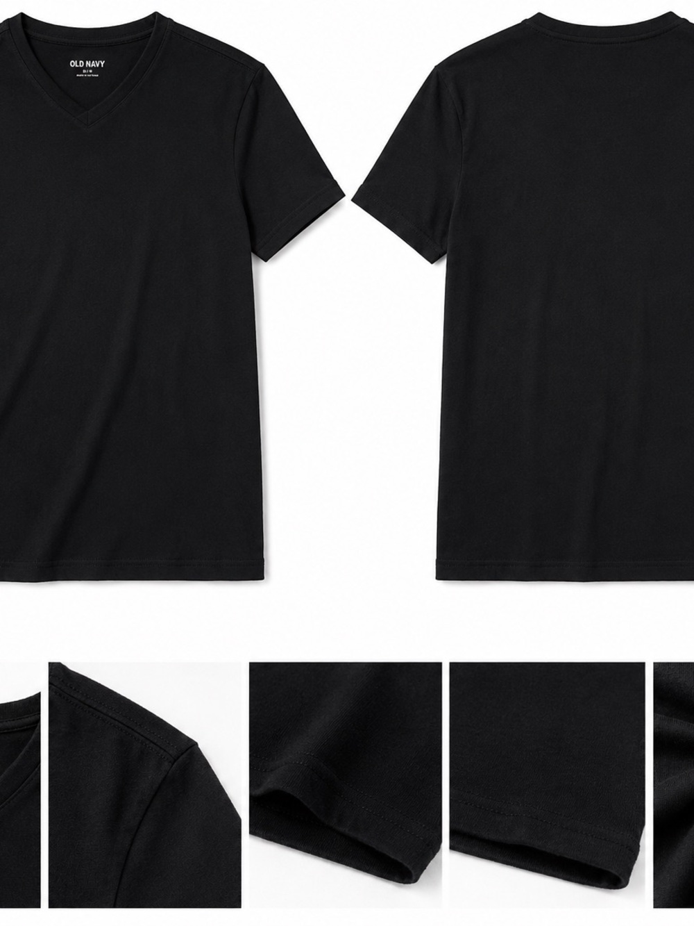 Old Navy Black V-Neck Short Sleeve Tee